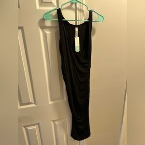 Jolie Black Asymmetrical Dress